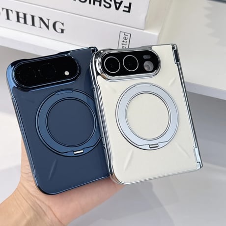 CUTECASE iPhone Duoケース 全面保護 360度回転スタンド カメラレンズ保護カバー付 高級レザー Magsafe対応 ヒンジ保護 メッキフレーム CM6888