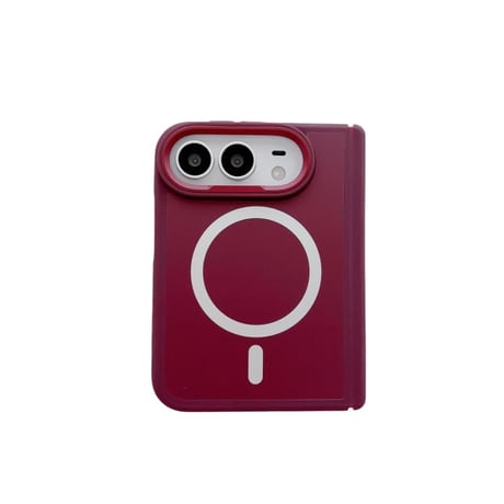 iPhone Duo専用ケース フルカバーケース お得な4点セット Magsafe対応 耐衝撃 ヒンジ保護 マット加工 強化ガラスフィルム付 耐衝撃 高品質CM6827