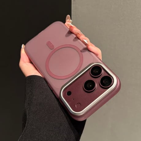CUTECASEマット半透明 MagSafe対応 iPhone18Pro/18ProMaxケース メタルカメラフレーム 指紋防止 すりガラス風 高級感 耐衝撃 CM6808