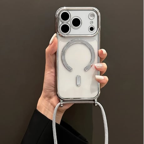 CUTECASE ショルダー ストラップ付き iPhone18Pro/18ProMax MagSafe対応 メタリック iPhone17/16/15カバー カメラ保護 高級感CM6825