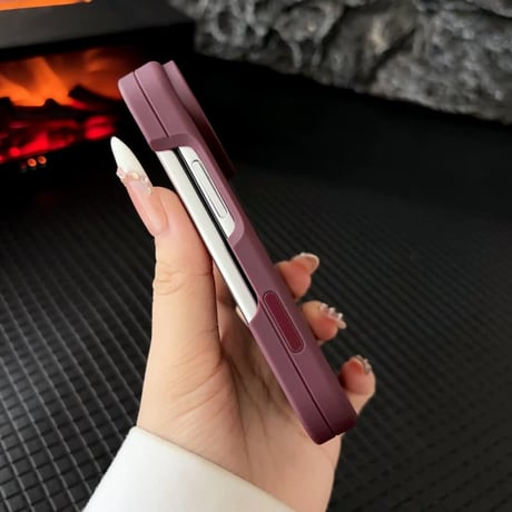 iPhone Duo専用ケース フルカバーケース お得な4点セット Magsafe対応 耐衝撃 ヒンジ保護 マット加工 強化ガラスフィルム付 耐衝撃 高品質CM6827
