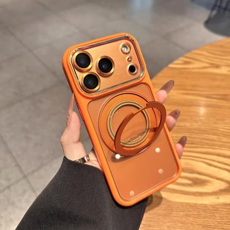 CUTECASE高機能高品質 iPhone18pro/18promaxケース MagSafeリングスタンド iPhone17Pro/16/15シリーズカバー 耐衝撃 レンズカバー付CM5751