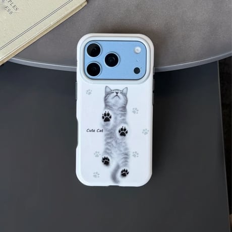 CUTECASE ねこ/わんこ 肉球デザイン iPhone18Proケース アニマル柄iPhone18Promax/17Pro/16ProMax/15カバー ペアお揃い ギフトにおすすめ CM6881