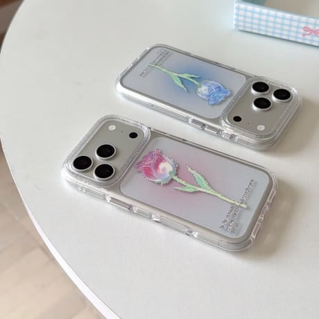 CUTECASE バラ柄 iPhone18Pro/17Proケース キラキララメ入り iPhone17/16Pro/15/14ケース 光沢感 可愛い 美しいCM6624