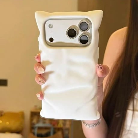 CUTECASE まくらiPhone17Promaxケース シリコン iPhone16Pro/15Pro/14ケース 丈夫 保護性よい ギフトに最適CM6493