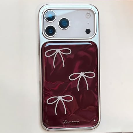 CUTECASE オーロラカラーリボン柄 iPhone18Pro/18ProMaxケース 輝く iPhone17Pro/16proケース メタリックフレーム 丈夫CM6857