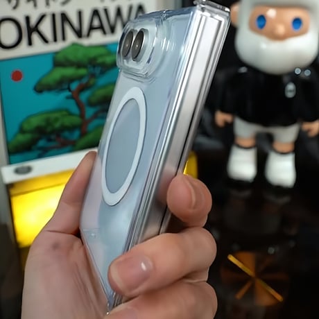 CUTECASE iPhone Duoケース クリア ヒンジ保護 高透明 MagSafe対応 黄ばみ防止 シンプル風 着脱簡単 CM6720