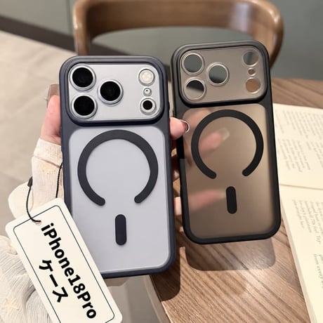 CUTECASE 2in1着脱式レンズカバー付き iPhone18Pro/18ProMaxケース MagSafe対応 ソフトバンパー×ハード背面 半透明 プレミアムマット質感 CM6764