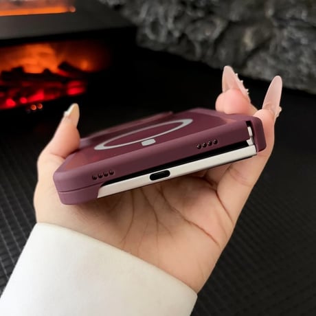 iPhone Duo専用ケース フルカバーケース お得な4点セット Magsafe対応 耐衝撃 ヒンジ保護 マット加工 強化ガラスフィルム付 耐衝撃 高品質CM6827