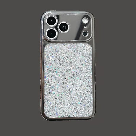 CUTECASE メッキミラー iPhone17Pro/7ケース ラメ入り iPhone16ProMax/15Pro/14ケース キラキラ 便利CM6552