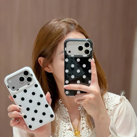 CUTECASE 水玉模様 MagSafe対応iPhone17Promaxケース 韓国っぽ iPhone16Pro/15ProMaxケース 可愛い 甘めコーデ CM6588