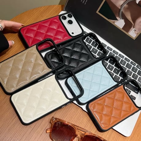 CUTECASE キルティングレザー風 iPhone18Pro/18ProMaxケース 高級感 iPhone17Pro/16/15カバー ラグジュアリーキルト 衝撃吸収CM6898