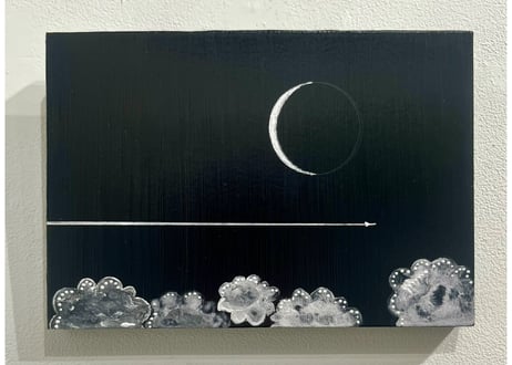 White Crescent moon