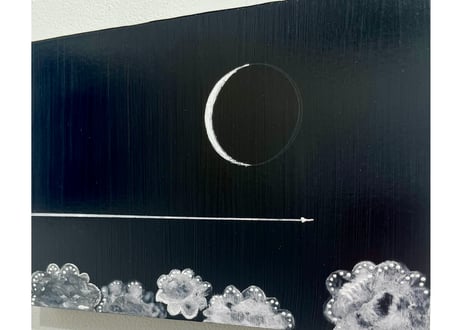 White Crescent moon