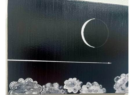 White Crescent moon