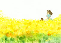 菜の花畑のきみとぼく