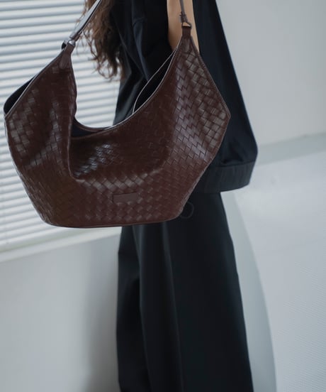 LEATHER MESH TOTE BAG