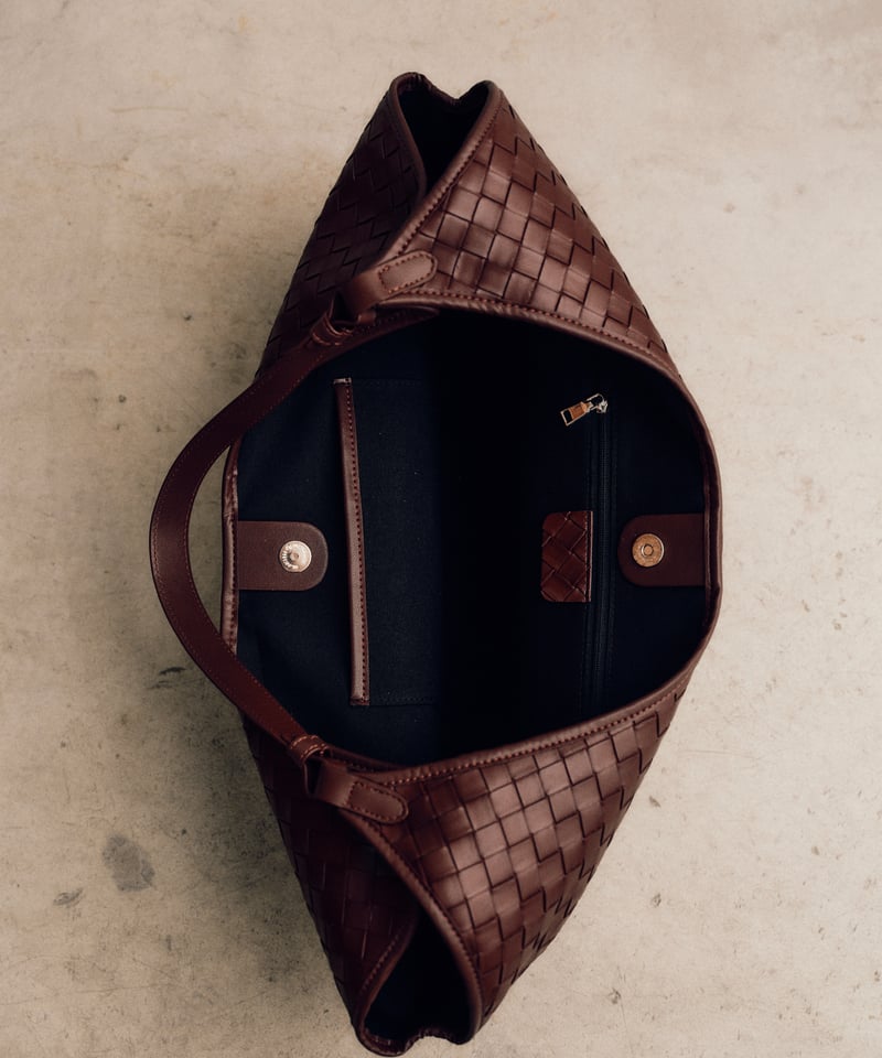 LEATHER MESH TOTE BAG | JISTORY