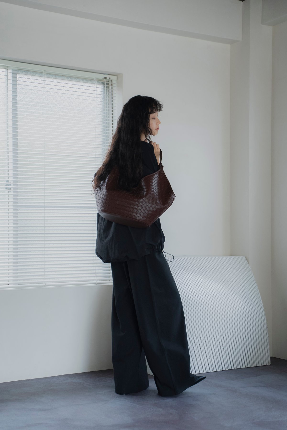 LEATHER MESH TOTE BAG | JISTORY