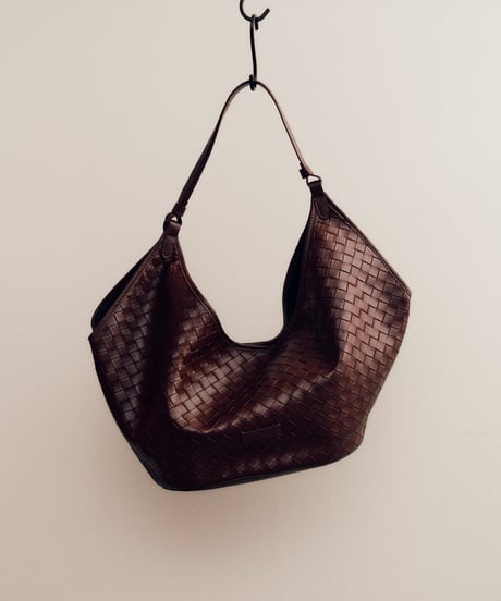 LEATHER MESH TOTE BAG
