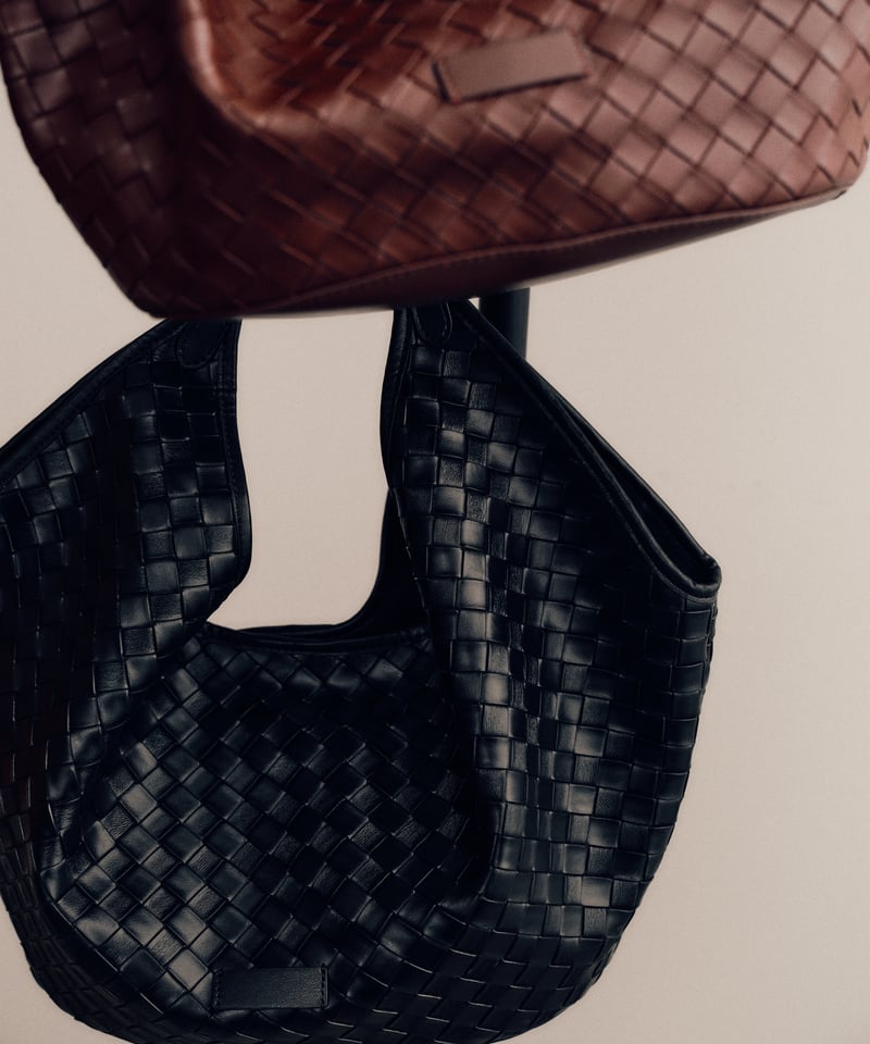 LEATHER MESH TOTE BAG | JISTORY