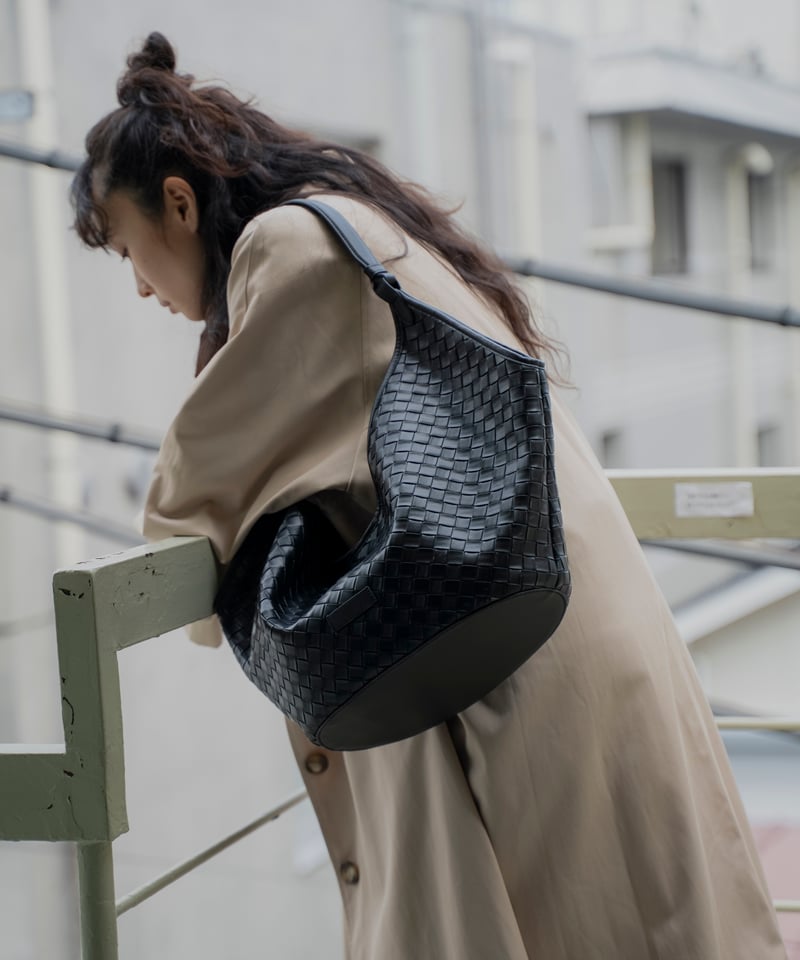 LEATHER MESH TOTE BAG | JISTORY