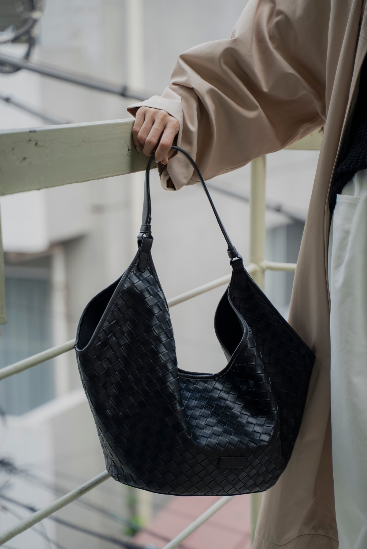 【mOno】JISTORY BAG <large> LEATHER MESH TOTE BAG | JISTORY