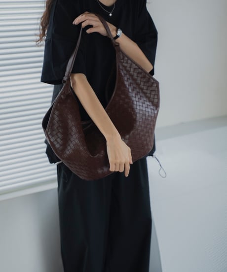 LEATHER MESH TOTE BAG