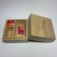 宝石箱型お裁縫箱　ピンク系(濃いめです。ややむらさき)