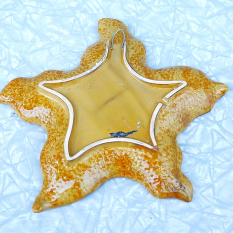 70s Ceramic Starfish dish wallhanging