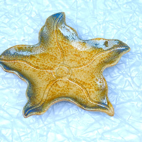 70s Ceramic Starfish dish wallhanging