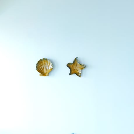 70s Ceramic Starfish dish wallhanging