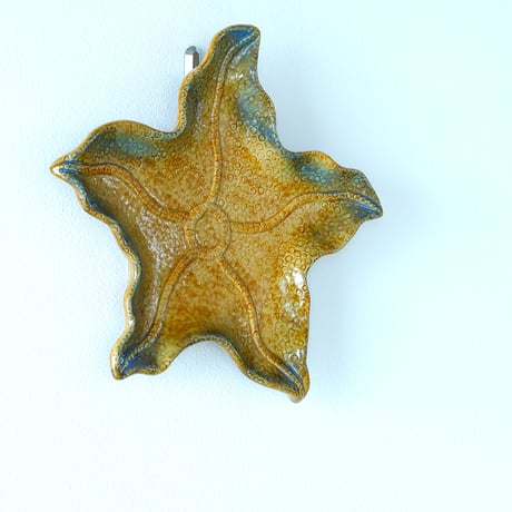 70s Ceramic Starfish dish wallhanging