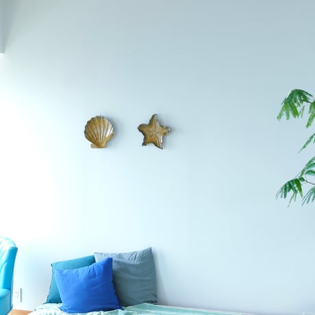 70s Ceramic Scallop Shell dish Hanging Wall