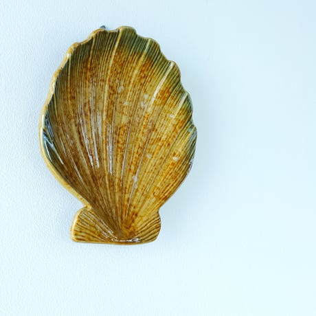 70s Ceramic Scallop Shell dish Hanging Wall