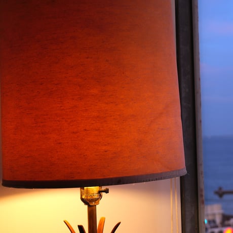 50s Wood floor lamp