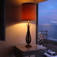 50s Wood floor lamp