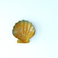 70s Ceramic Scallop Shell dish Hanging Wall