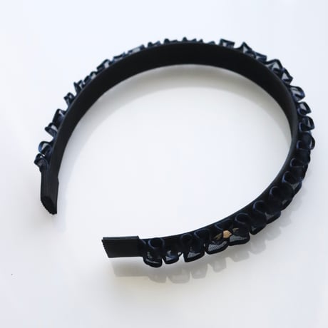 Elegant satin head band -Narrow- SS