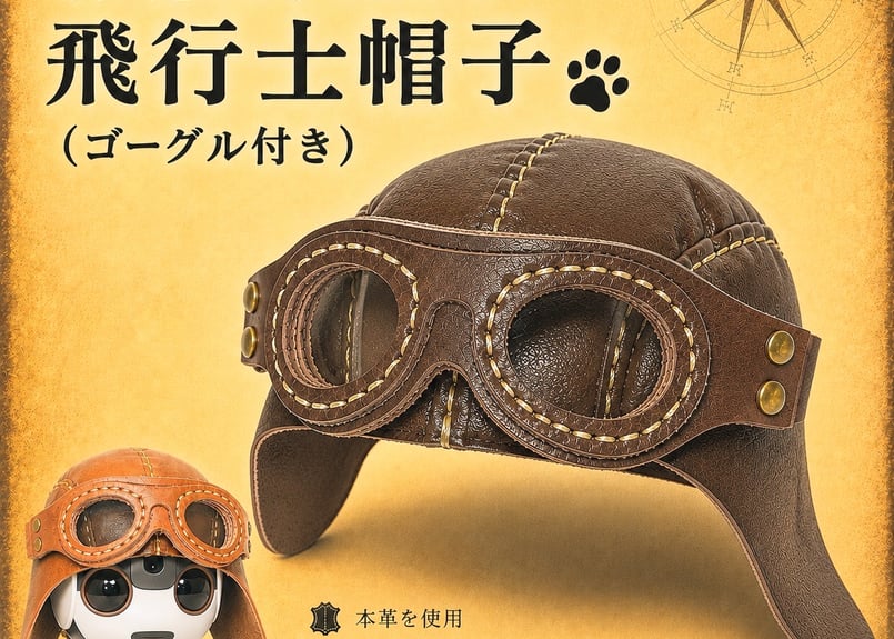 飛行士帽子(ゴーグル 付き) おまかせセット】 20cmドール／ロボホン用