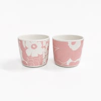 【日本限定・ペアセット】 マリメッコ マグカップ Unikko Kollaasi (ウニッココラーシ) 200ml ピンク×ホワイト 北欧食器 日本正規品