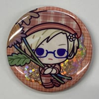 A3!　古市左京　アニメイトカフェ 第12弾 グリッター缶バッジ Little Bouquet ver.