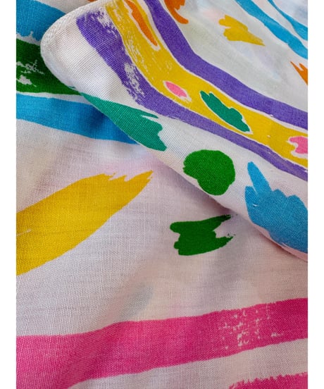 80s colorful paint print dress