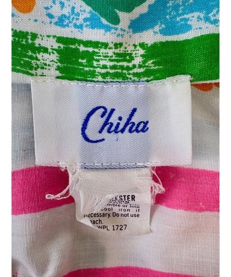 80s colorful paint print dress
