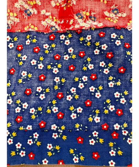 70s young innocent flower cotton dress