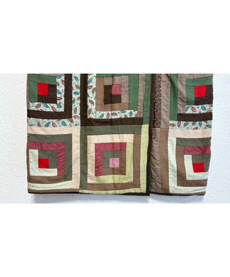 80-90s eddie bauer patchwork skirt