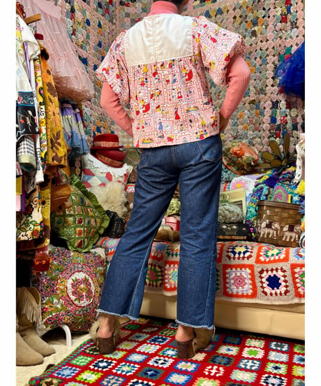 70s puff sleeve smock