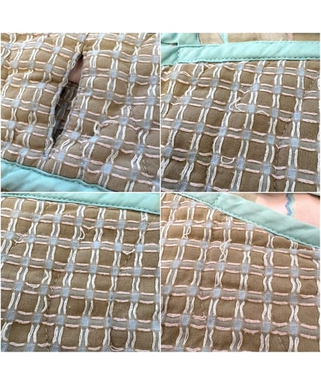 80s pastel stripe Jeanne marc cotton dress