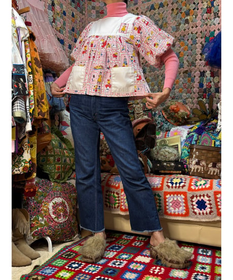 70s puff sleeve smock