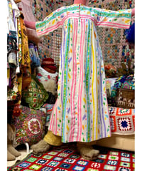 80s colorful paint print dress